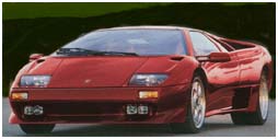 Classic car Lamborghini Diablo red