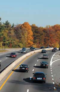 cars on highway