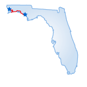 Driving route map
